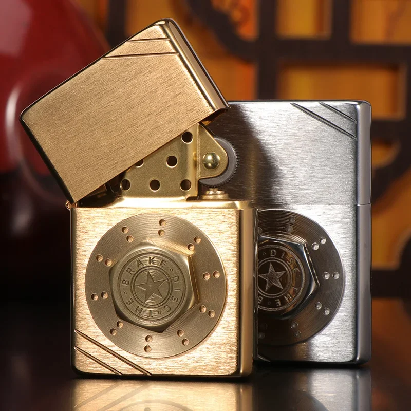 ZORRO Keroseine Lighter Brake Disc Personalized Stamp Grinding Wheel Ignition Windproof Lighter Men's Gift