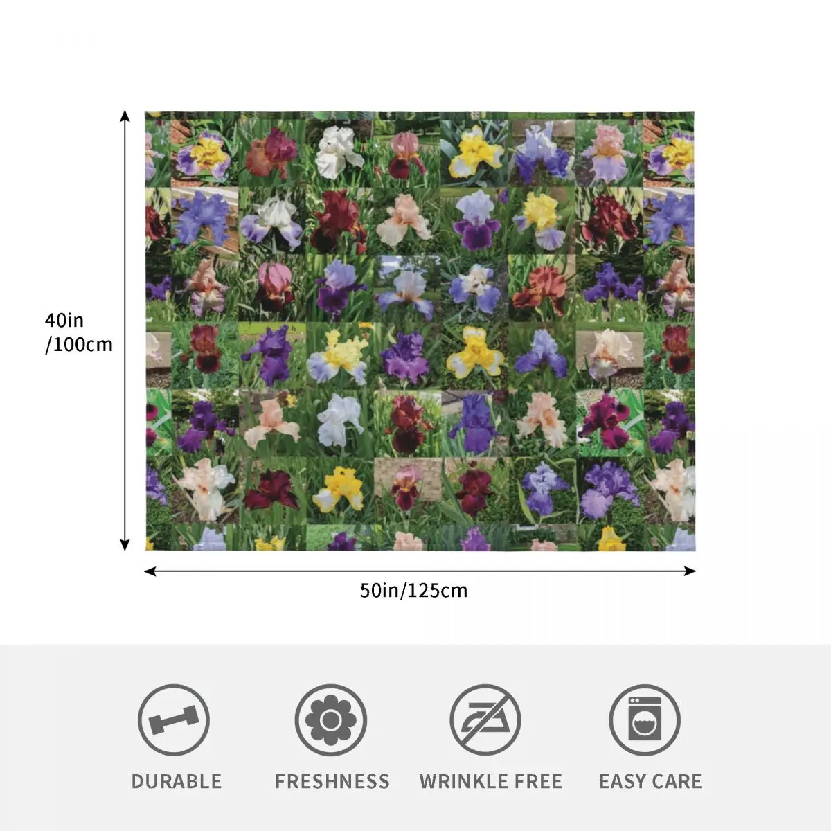 بطانية Aunt Bev's Iris Garden Throw Blanket Furrys الأربعاء، بطانيات الهالوين #4