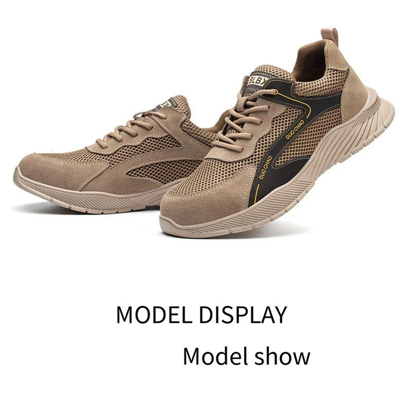 Labor Protection Shoes Aanti Smashing Anti Piercing Steel Toe Wear-resistant Lightweight Anti Slip Breathable Safe Work Shoes
