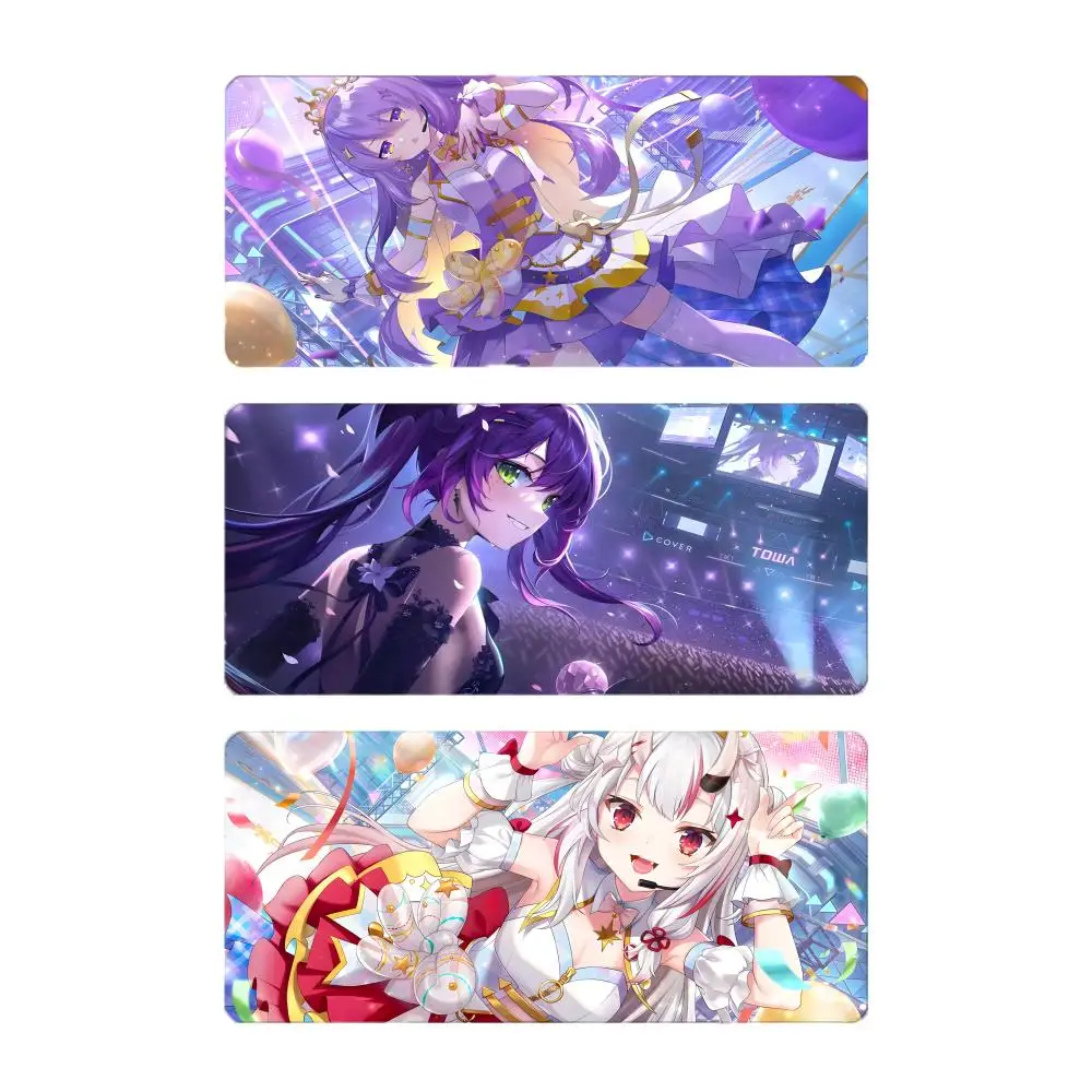 virtual streamer cute vtuber H-Hololive Tokoyami Towa Mouse Pad Large Gaming Mousepad with Stitched Edges Thickened Desk Mat PC