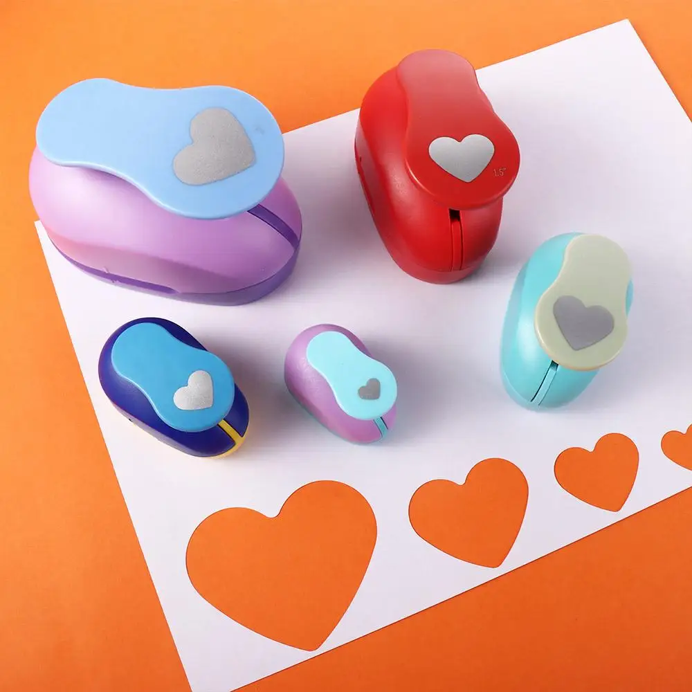 Toy for Paper Rounder Puncher Children Heart-shaped 9-75mm Hole Puncher Scrapbooking Machine Embossing Punches Punches Maker