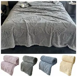 New Double Sided Cooling Blanket Skin-Friendly Cold Effect Conditioning Quilt 3D Butterfly Jacquard Breathable Cooler Quilt