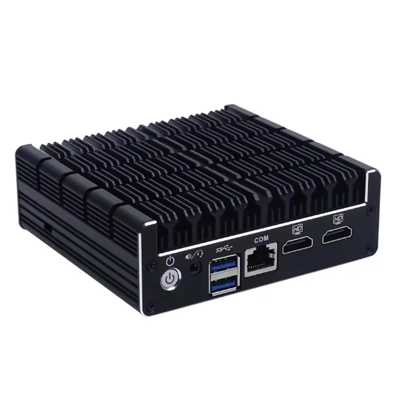 جهاز كمبيوتر صغير لجدار الحماية Intel Celeron J3160 4xLAN أو 2xLAN pfSense PVE جهاز توجيه ناعم 2xHD 1xRJ45 COM Windows 11 كمبيوتر جيب
