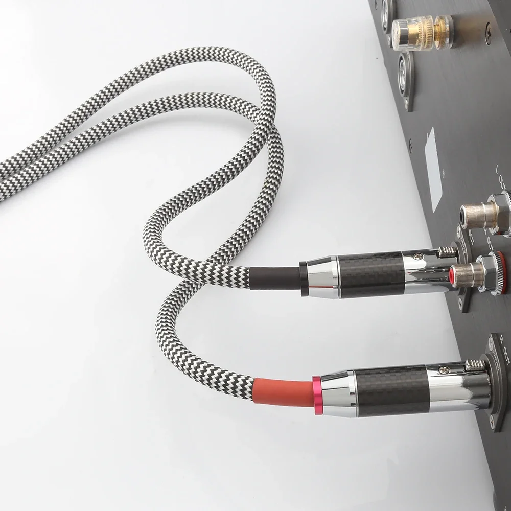 

Audiocrast A10 Аудиофир Посеребренный RCA «папа» на черный разъем из углеродного волокна XLR «мама» Аудиокабель OFC