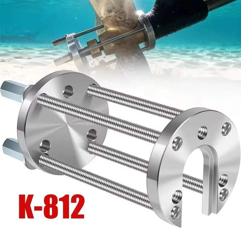 K-812 Boat Prop Puller for 3 & 4 Blade, Heavy-Duty Boat Propeller Removal Tool, Marine Prop Puller Kit, Fit for 1-1/4