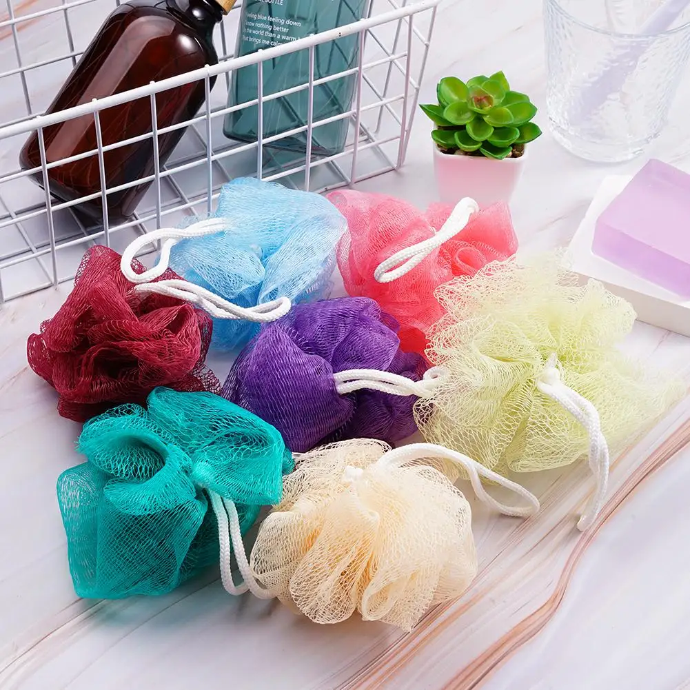 1/5/10Pcs Multicolored Bath Sponge Towel Exfoliating Shower Ball Loofah for Body Massage and Cleaning Cleaning Tool for Women