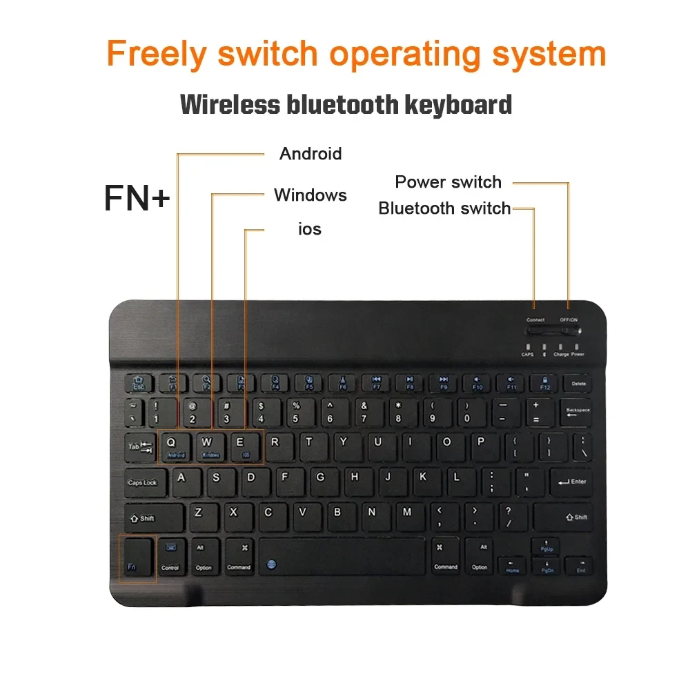 Original Teclast K10 Bluetooth Keyboard For Windows Android IOS System For taptop tables smartphones Wireless USB Keyboards