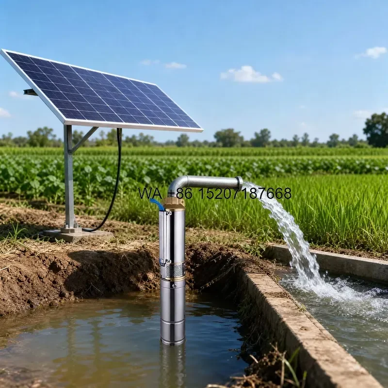 Wmwmnu for Solar Powered Stainless Steel 304 High Pressure Deep Well Submersible Pump OEM Customizable Irrigation Pump for