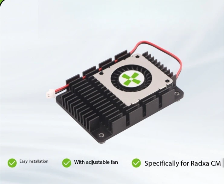 Radiator 5540B for Radxa CM Series & Raspberry Pi CM4 – Adjustable Speed Cooling Fan