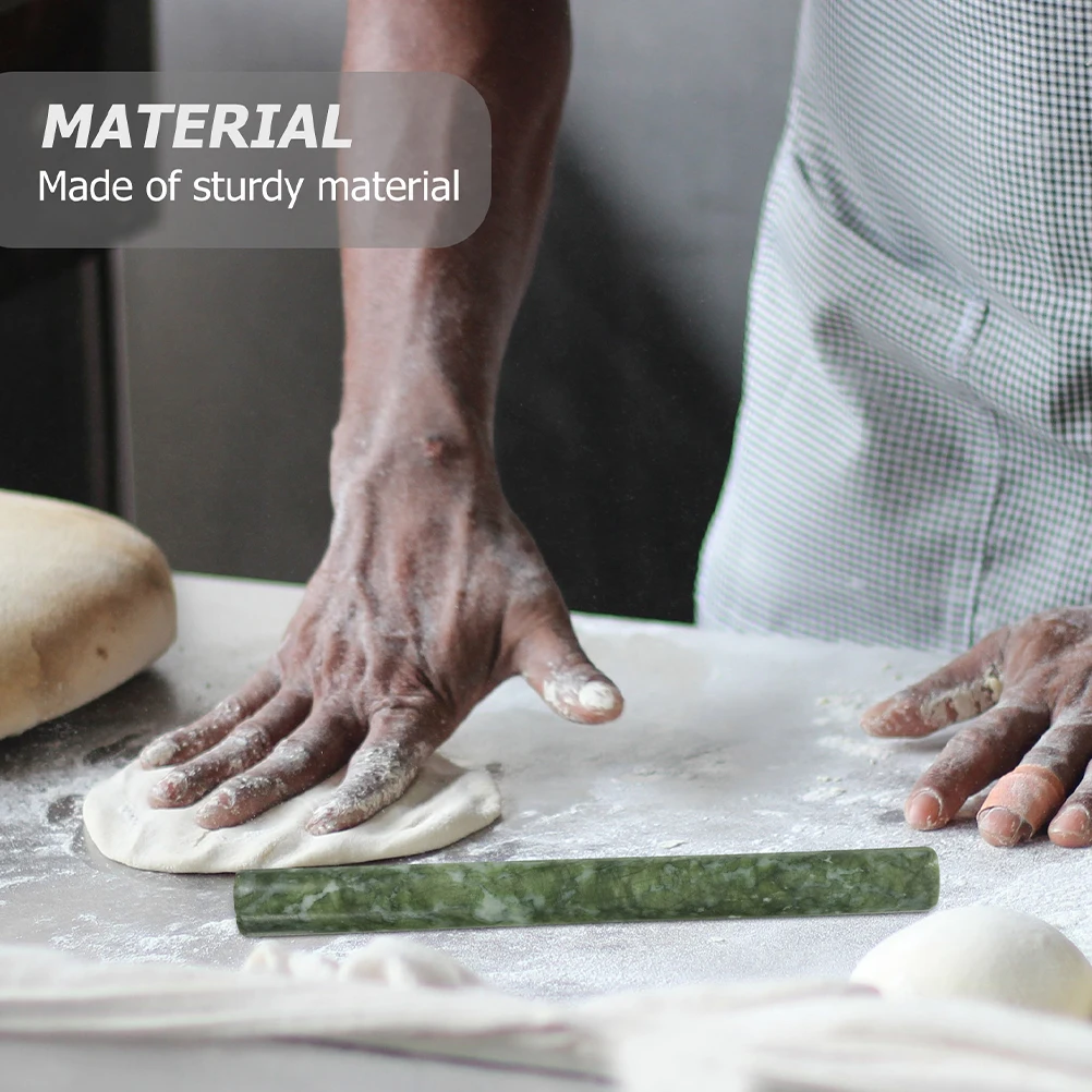 

2pcs Natural Marble Non-Stick Dough Roller Baking Tool For Cookies Pizza Fondant 21Cm Jade Bread Dumplings Roller Stone Rolling