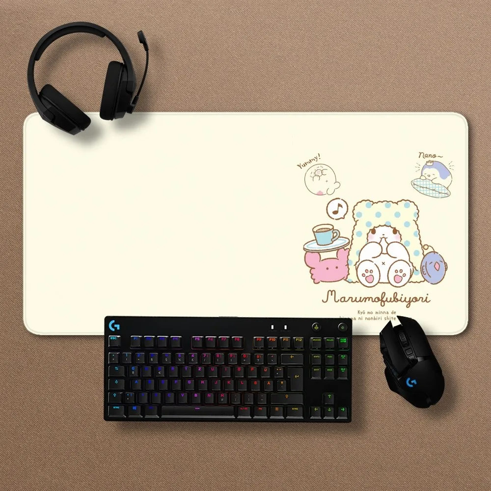 MINISO Sanrio Marumofubiyori Moppus Mousepad Non-slip Lockedge Office Student Gaming Thickened Large Writing Pad Cushion