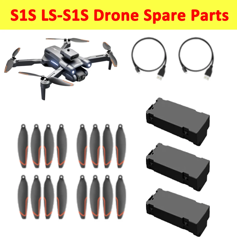 S1S Drone LS-S1S LSRC S1S Quadcopter Original Spare Parts Propeller/ USB Charger Battery Charger/ Battery Replacement Accessory