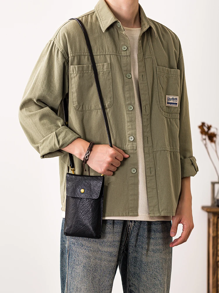 

PNDME модная повседневная мужская маленькая сумка для телефона из воловьей кожи первого слоя Простая дизайнерская сумка ручной работы из натуральной кожи для подростков