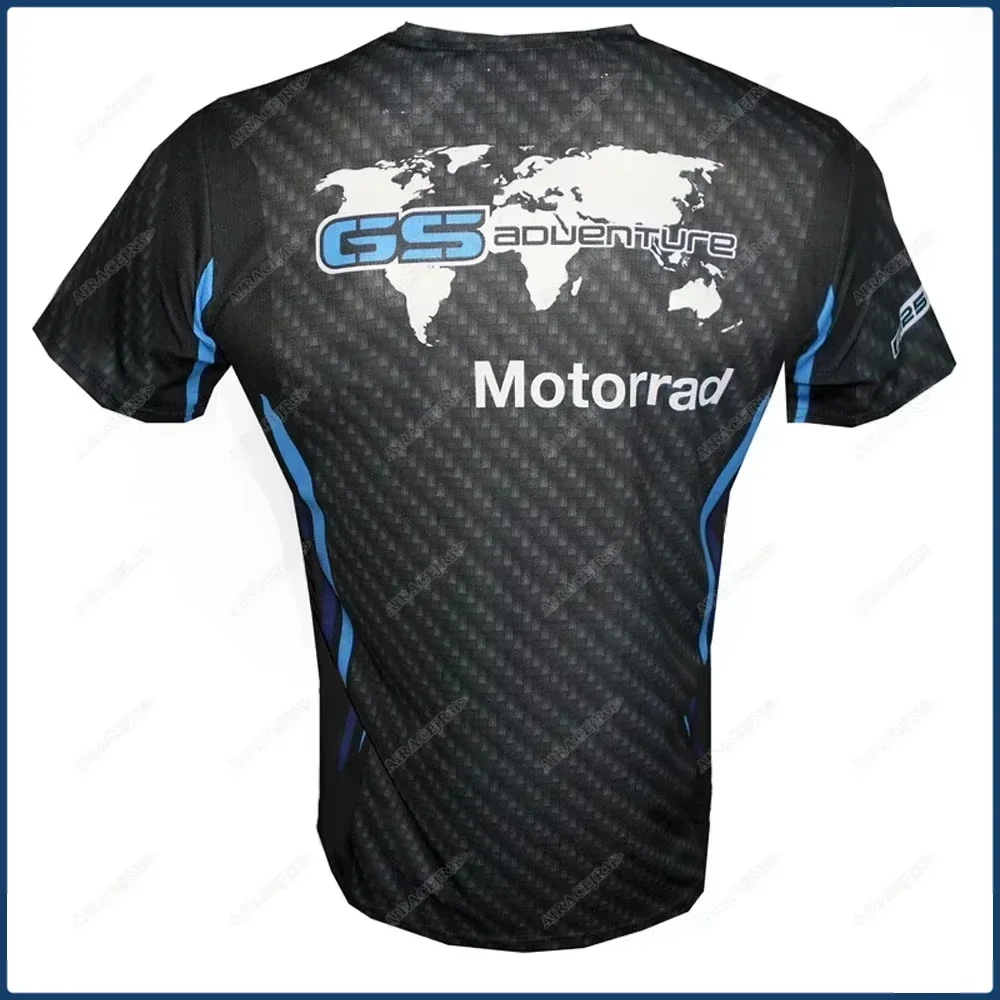 Motorrad Motorsport For BMW R1250 GS T-shirt Motorcycle ADVENTURE Motos Locomotive Riding Quick Dry Summer Mens Breathable Black