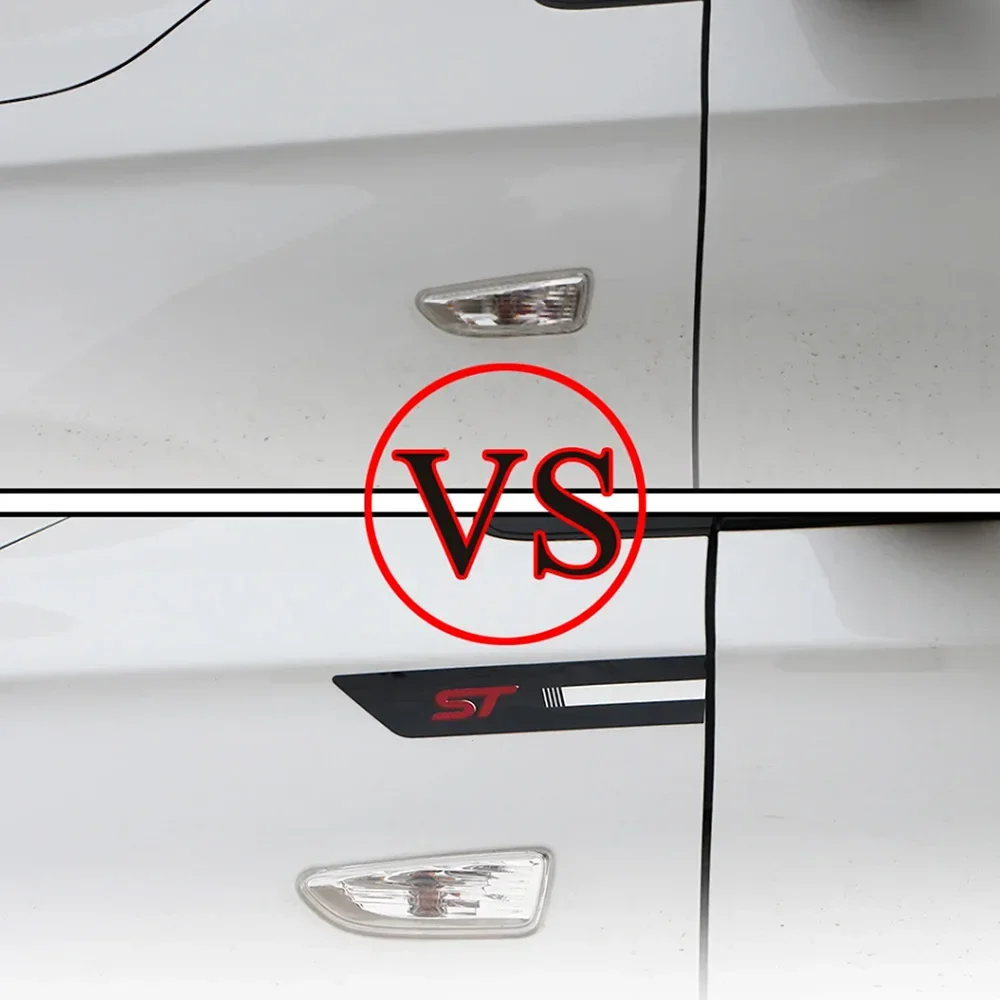 For Ford Taurus Kuga Fiesta Focus Mondeo Escape ABS 2Pcs/set Car Side door blade Side wing decorative patch  Accessories