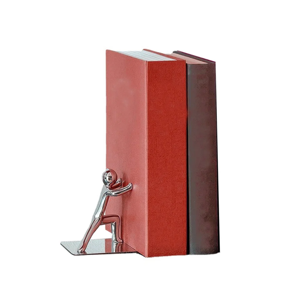 Imagem -05 - Creative Heavy Duty End Bookshelf Stand Bookstand Simples Desktop Organizer Office Supply Acessório