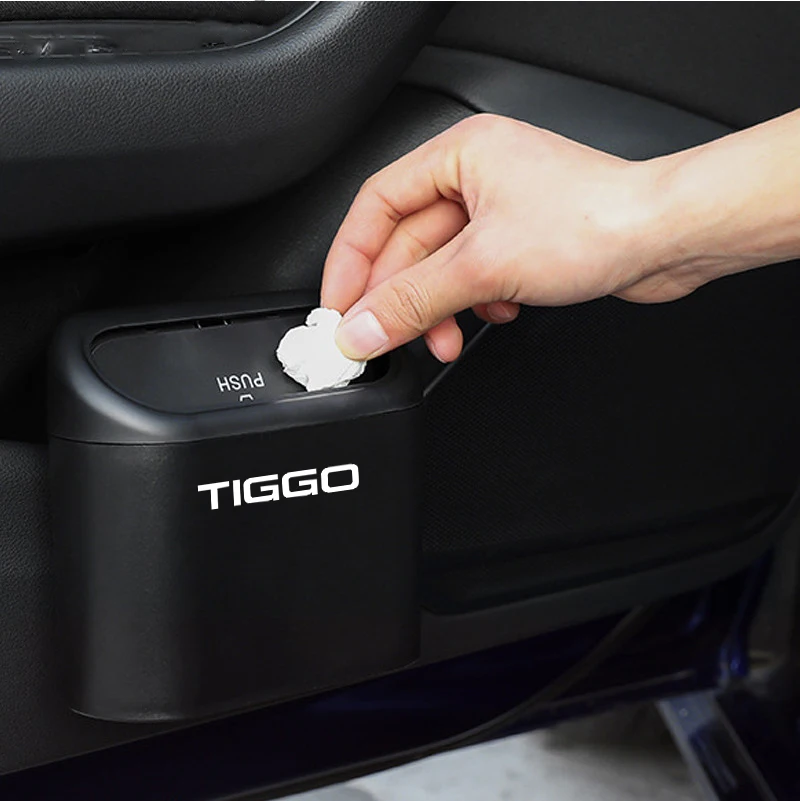 1PCS Car Trash Pressing Type Trash Can Auto Door Storage Barrel For Chery TIGGO 3 TIGGO 4 5 7 PRO 8 plus Car Interior Accessory