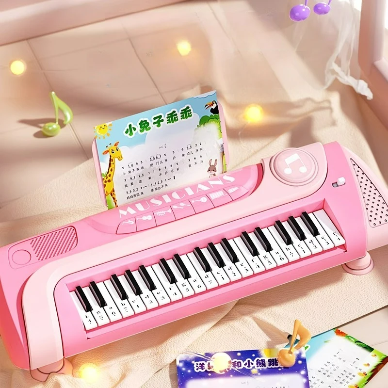 Teclado de órgano de Piano Electrónico multifuncional para niños, 37 teclas, instrumentos musicales educativos, juguetes para niños y niñas, regalos