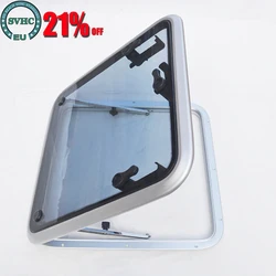 525X525Mm Marien Geanodiseerde Aluminium Vierkante Luik Patrijspoort Met Gehard Glas Voor Scheepsbootraam