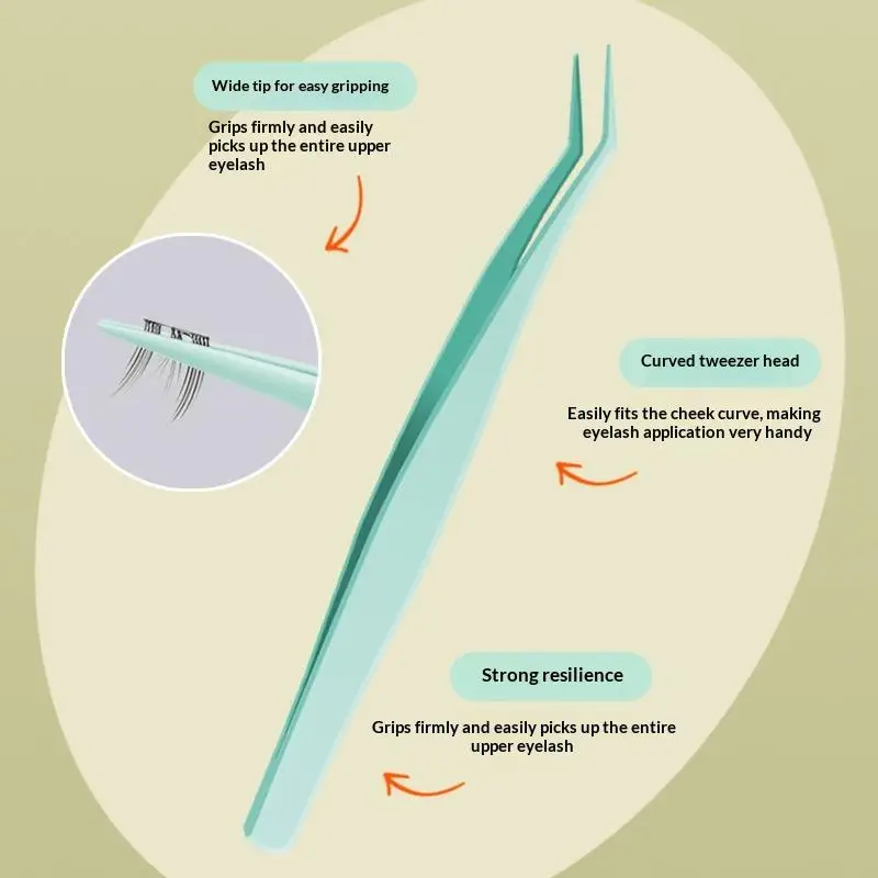 Professional DIY Lash Tweezers Non Stick False Eyelash Applicator Tool for Lash Lift Grafting Home Use