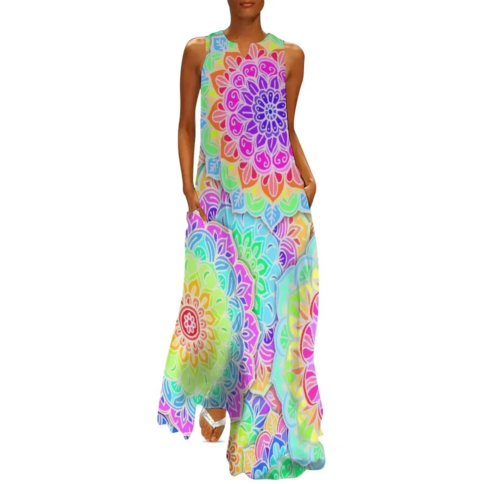 

Psychedelic Summer Long Dress dresses with long sleeves loose women's dress Women's long dress Women's skirt