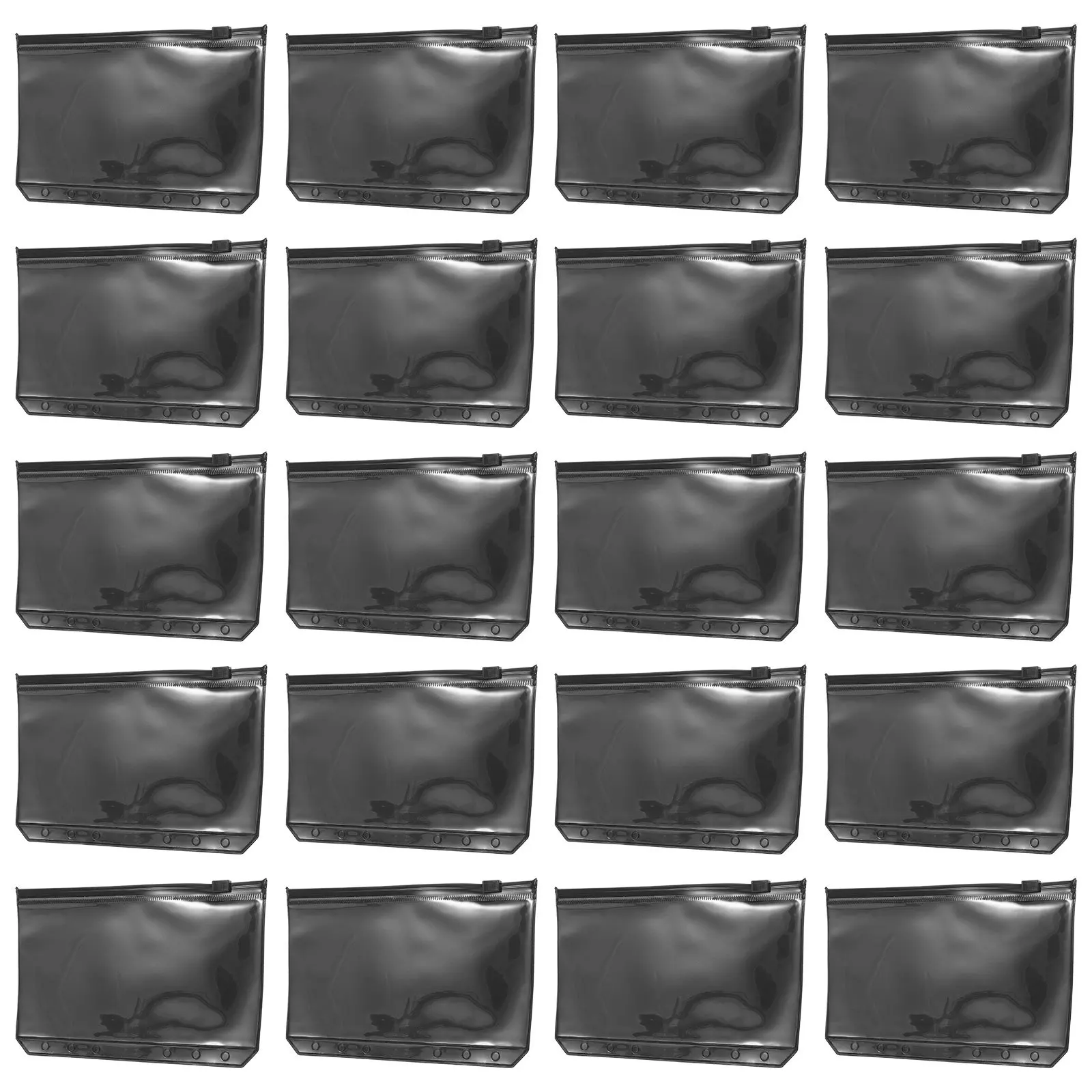 

20Pcs 6-Hole Binder Pockets A6 Plastic Loose Leaf Bags Document Filing Organizer Notebook Folder Binder Pouch Notebook Folder