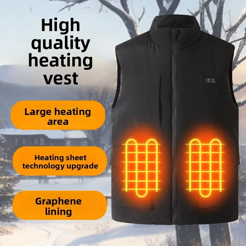 Smart Graphene Heating Vest USB Electric Thermal Wear 3 Temperature Adjustable Winter Warm Vest