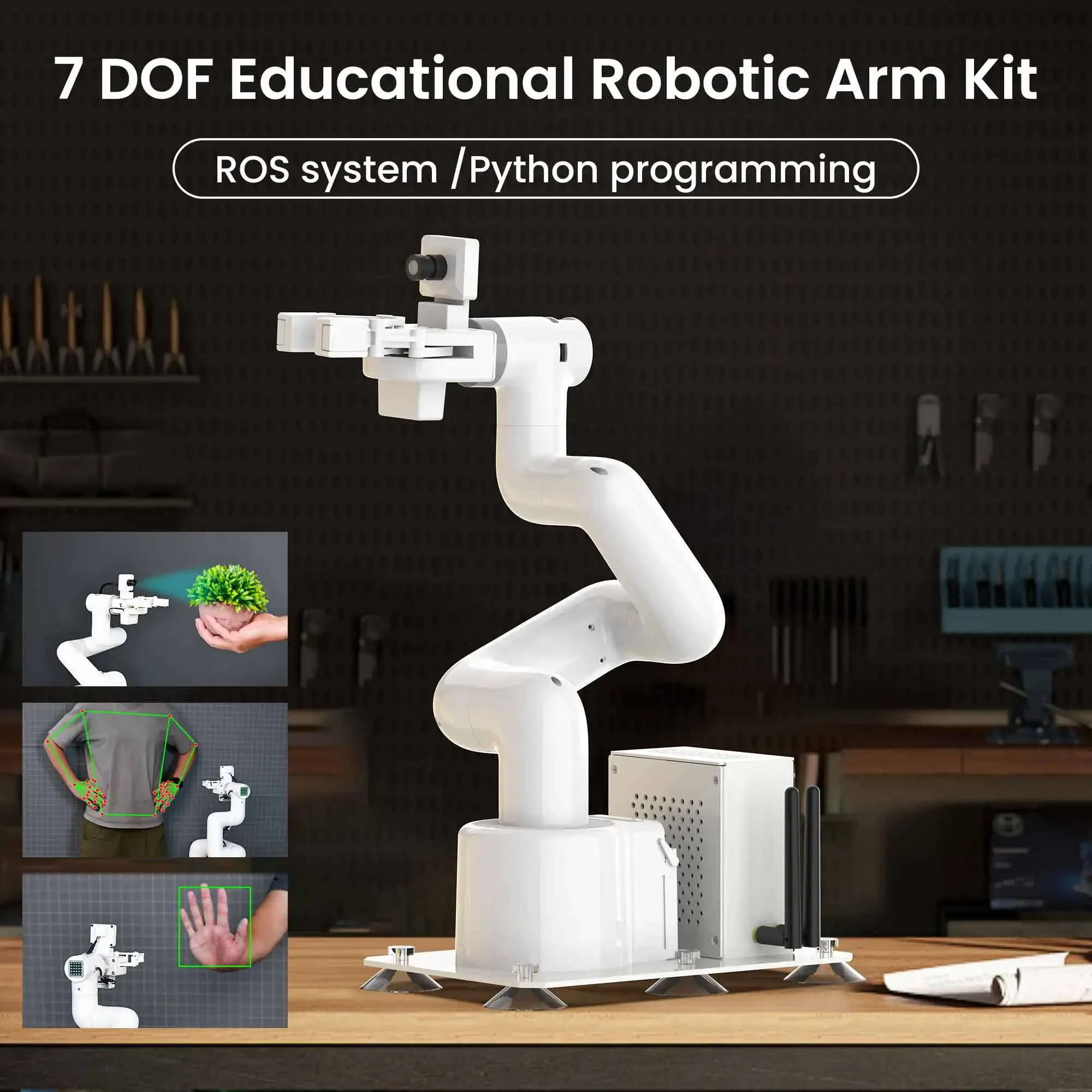 JetCobot 7 DOF Collaborative Robotic Arm Kit YahbomROS AI Visual Recognition Support Jetson NANO/ORIN NANO/ORIN NX Board Control