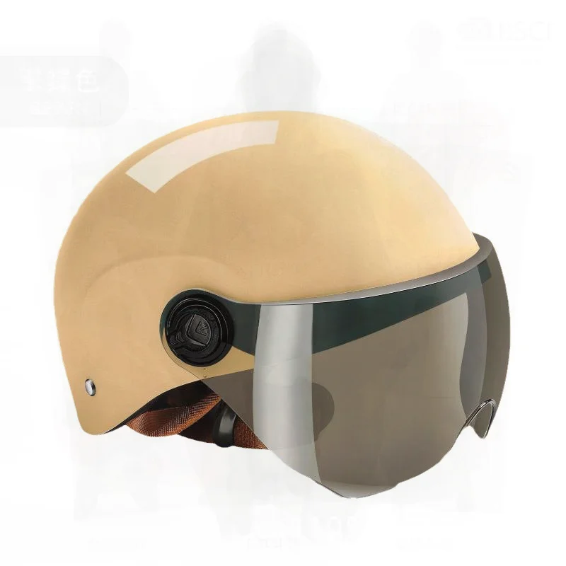 

Cute Electric Car Safety Helmet Unisex Adult PP Material Beige Pink Gray White Sky Blue Helmet with Detachable Scarf