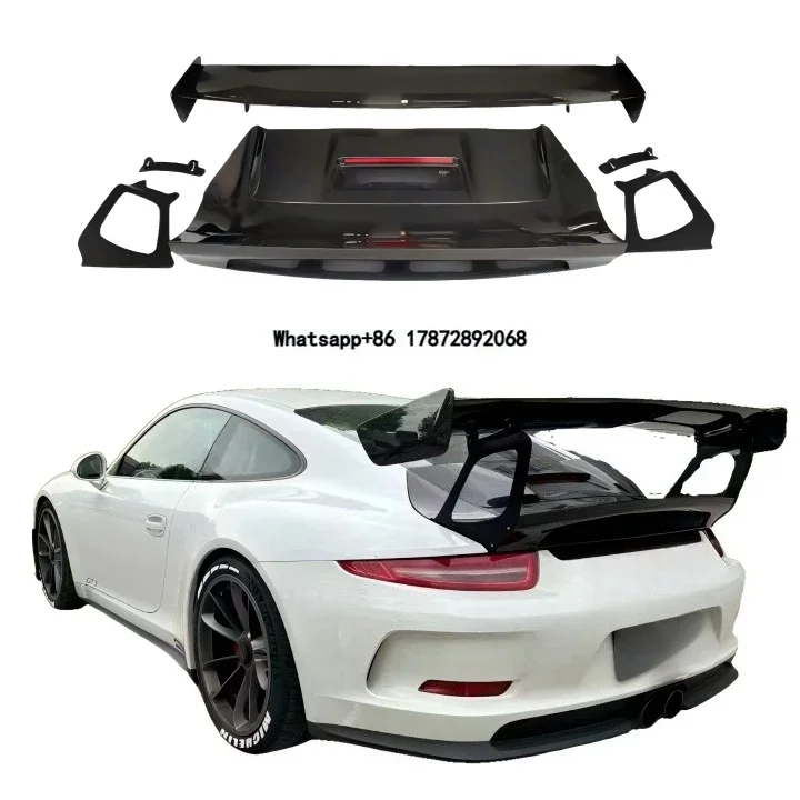 

Applicable to for PAG 911 2014-2019 991 Double Deck Rear Bumper GT2 RS Carbon Fiber Spoiler Kit Bolts Upgrade Bolt-On