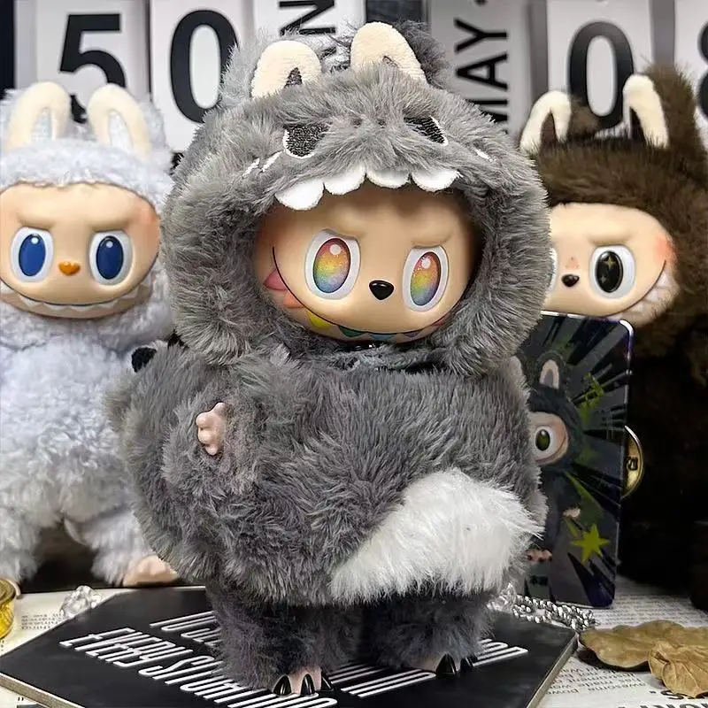 Pour la corée Kpop Exo Labubu idole poupées noël tricoté pull enfant cadeau 17 cm mignon Mini peluche poupée vêtements tenue accessoires