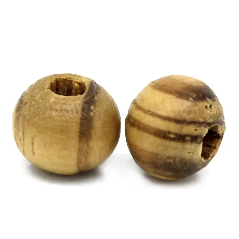 

15000 шт. новые круглые деревянные бусины-разделители в кофейную полоску, деревянные подвески 6 мм (2/8 дюйма)