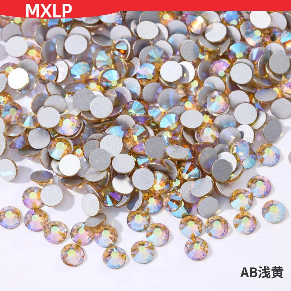 All Yellow Glitter Crystal Non Hotfix Rhinestones Стра Зы Strass Nails Crystals 네일파츠 Nail Art Dres Ss3-ss30