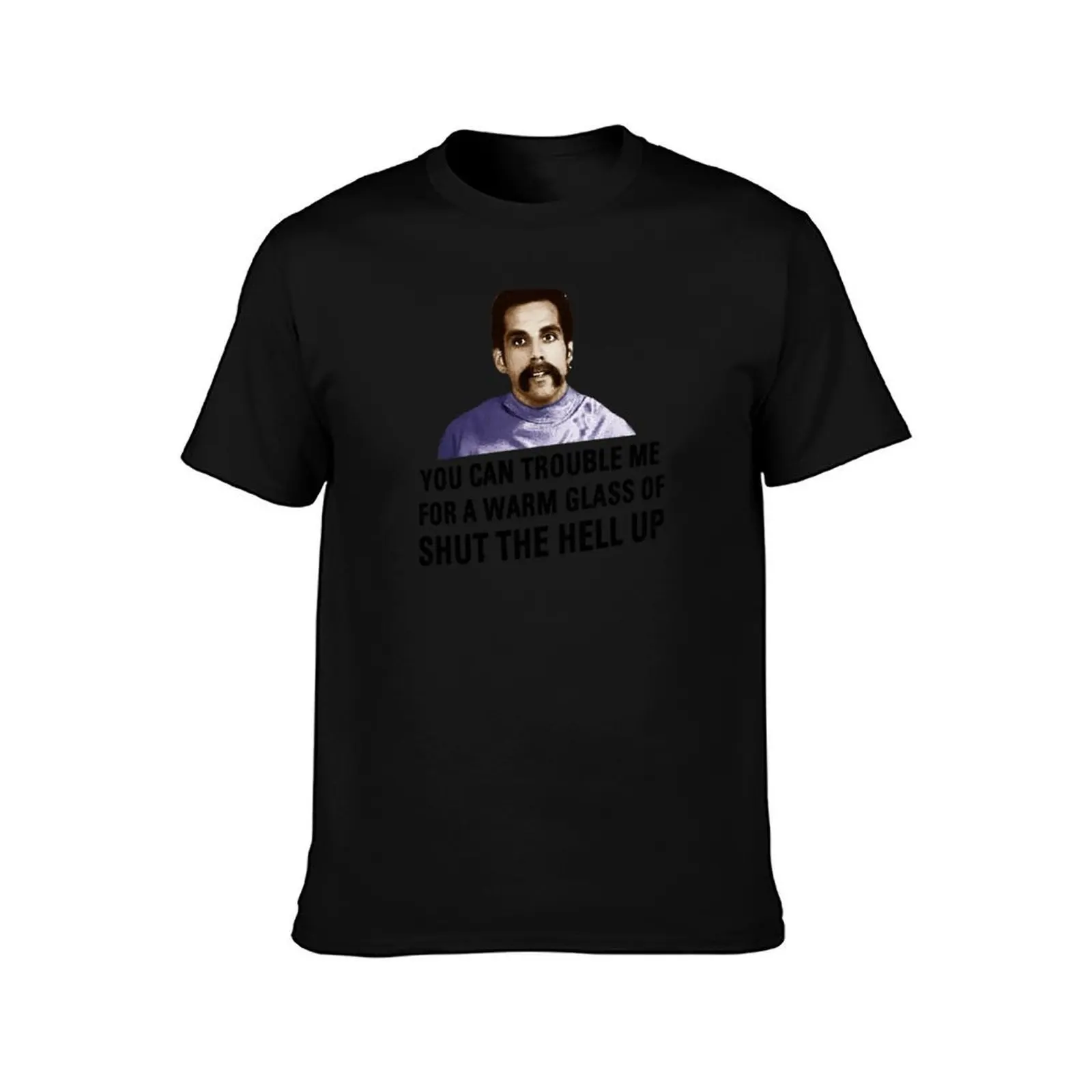 Warm Glass Of Shut The Hell Up T-Shirt, Summer Casual Cotton Tee, Oversized Streetwear Tops, Vintage Graphic Print, 100% Cotton