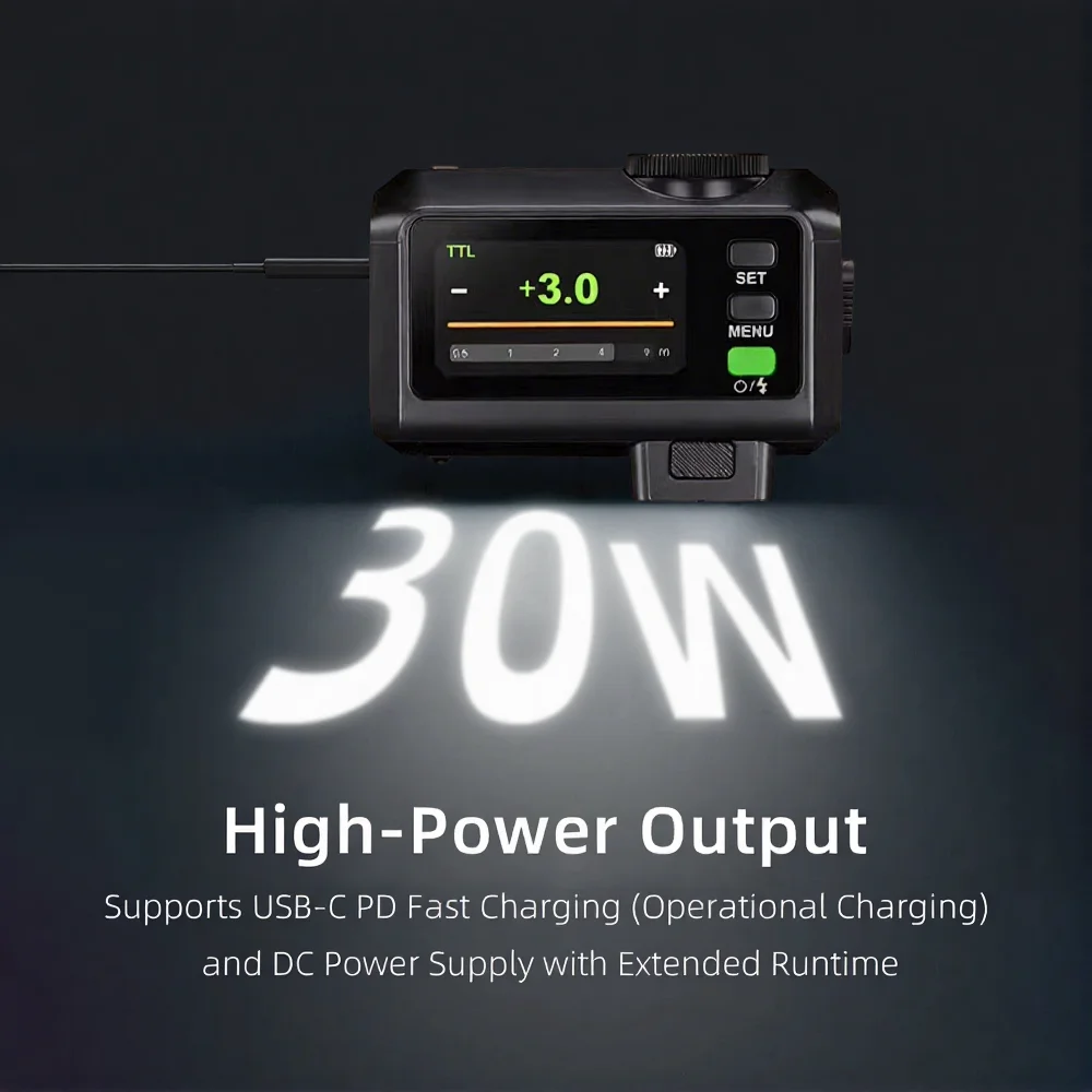 НОВЫЙ Godox iT30Pro Мини-набор Верхняя вспышка Сенсорный экран Ретро Свет Литиевый TTL Высокоскоростной синхронный Маленький Портативный 120 г Легкий Фото №6