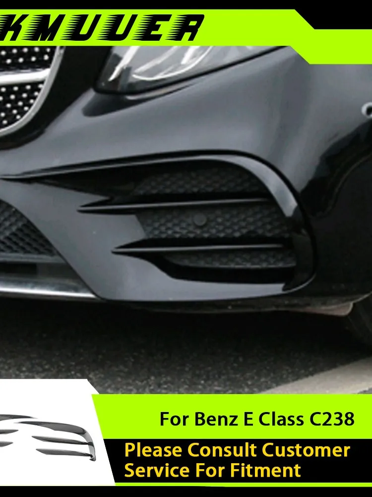 ABS Carbon Look Voorbumper Splitters Schorten Voor Mercedes Benz E Klasse C238 E200 E300 E400 E500 E53 E63 coupe 2 Deur 2017-2019 - afbeelding 2