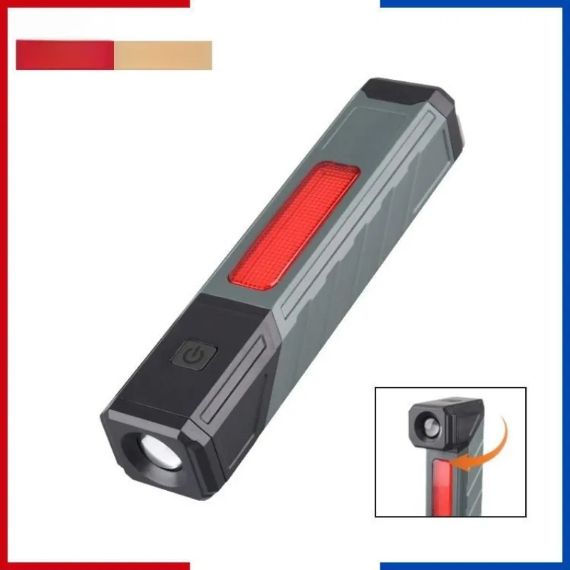 Rechargeable COB Flashlight: New Style, Telescopic Rotation, Magnetic - Super Bright Red Inspection Light for Emergency & Camp