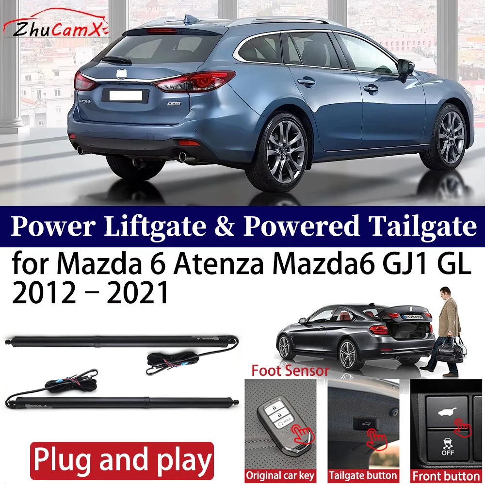 

ZhuCamX for Mazda 6 Atenza Mazda6 GJ1 GL 2012-2021 Car Power Liftgate Automatic One-Click Powered Tailgate Strut Plug and play