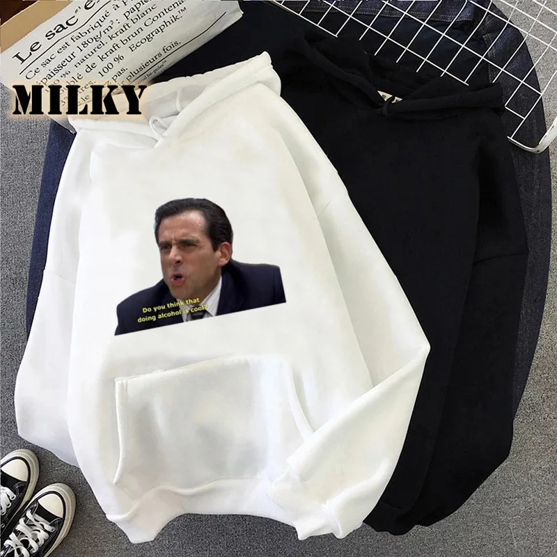 Funny Michael Scott Homage The Office Hoodie Tv Series Fall 2022 Women Hoodies Sweatshirt Top aesthetic Clothes dropshipping