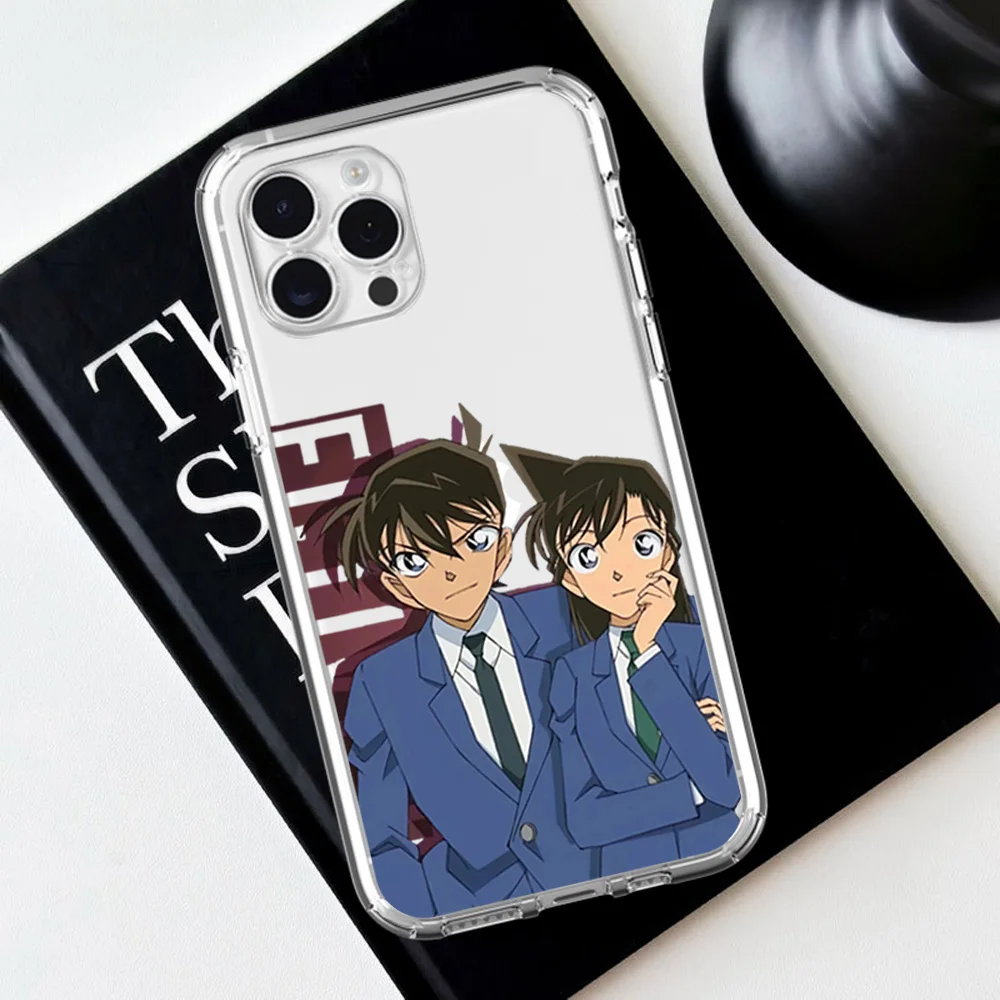 BiliBili D-Detective C-Conan iPhone 16 15 13 14 12 11 Pro Plus MAX XS iPhone13 14 Mini Transparent Phone Case