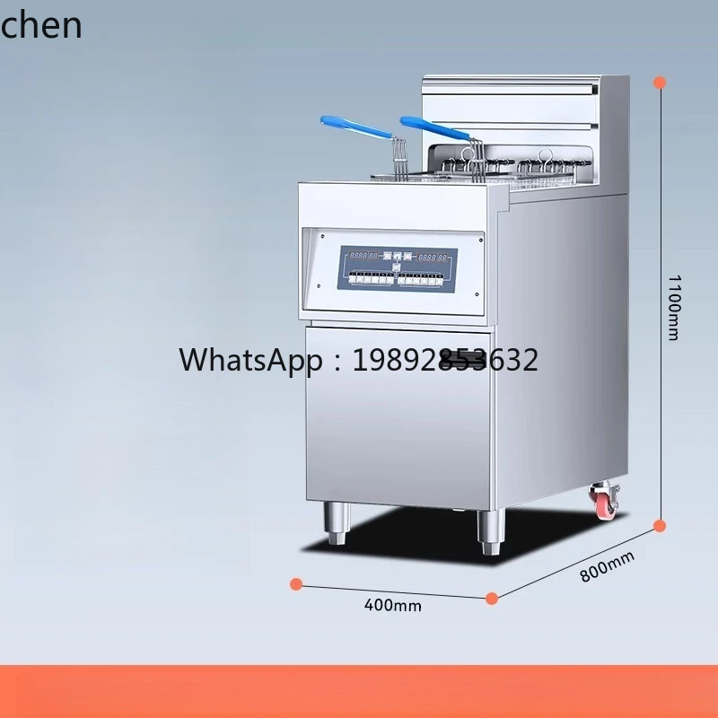 ABB  automatic lifting vertical electric fryer computer version single cylinder electric fryer with filter