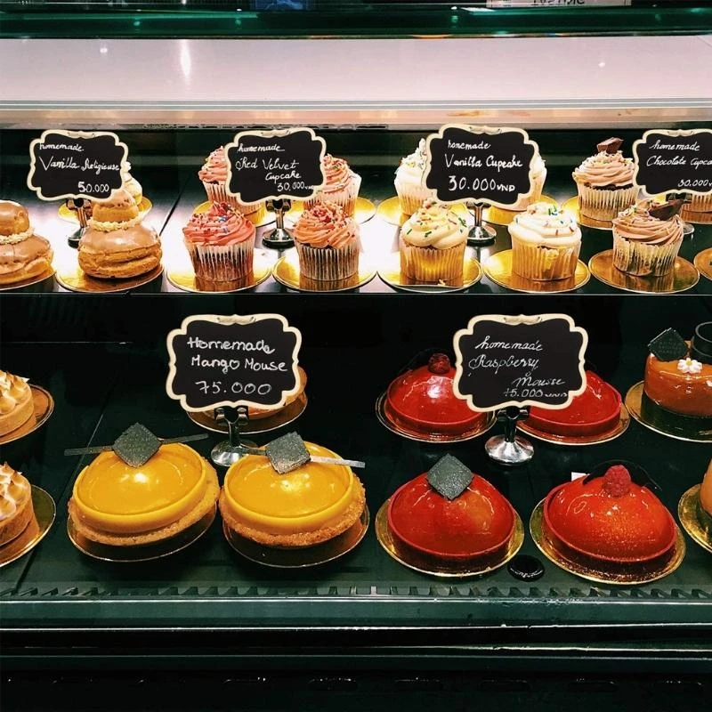 W89C Mini Chalk Board Schild Pack von 12 Message Board Table Place Place Card Signs süß