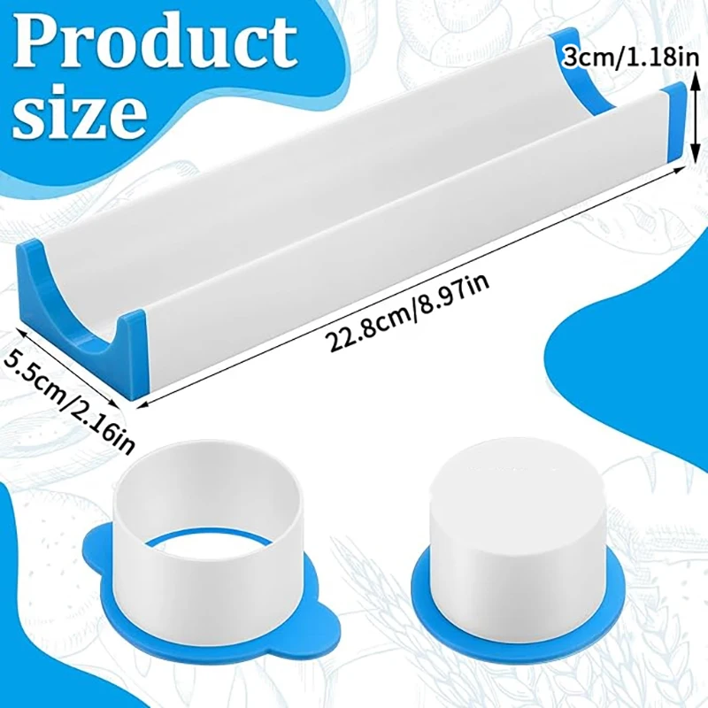 Circle Cake Mold Set With Tray Easy Cake Circle Maker PLA Baking Cutter Molds Set For Home Baking, Birthday Parties