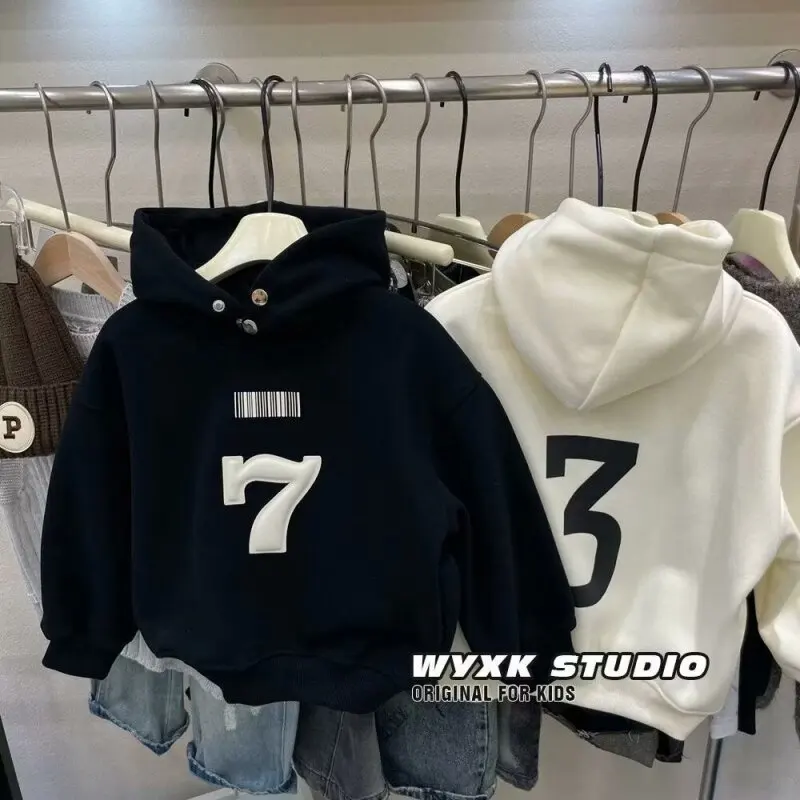 Children HoodiesKorean Fashion Pullover Sweatshirt  Girls Boy Kids Casual Clothes Tops 2 3 4 5 6 7 8 T 2026 New