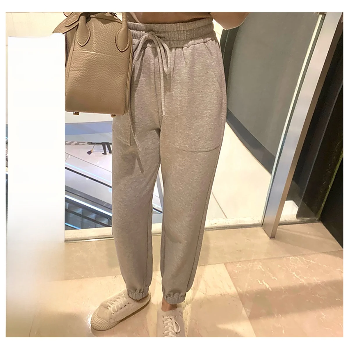 

Женские спортивные брюки CCZEE с начесом, широкие штанины, повседневные, с высокой талией, длинные, универсальные, для зимы