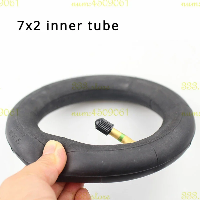7x2 Tire Inner Tube 7 inch Electric Scooter Wheel Chair Truck Butyl Inner Tyre with a Bent Metal Valve Stem