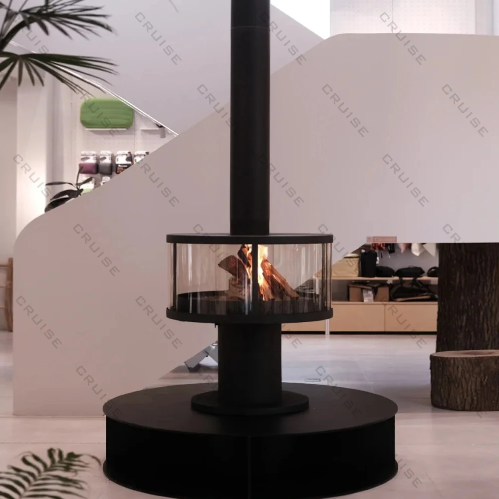 CRUISE Natural    Heating, Propane-fired Decorative Winter Wood-burning Enclosed Metal Freestanding Circular Fireplace