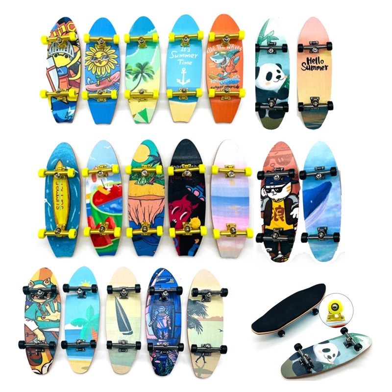 Boys Mini Fishboard Finger Skateboard Fingerboard Novelty Toys Hobbies Anti stress Sensory Toys Children's Gifts H09