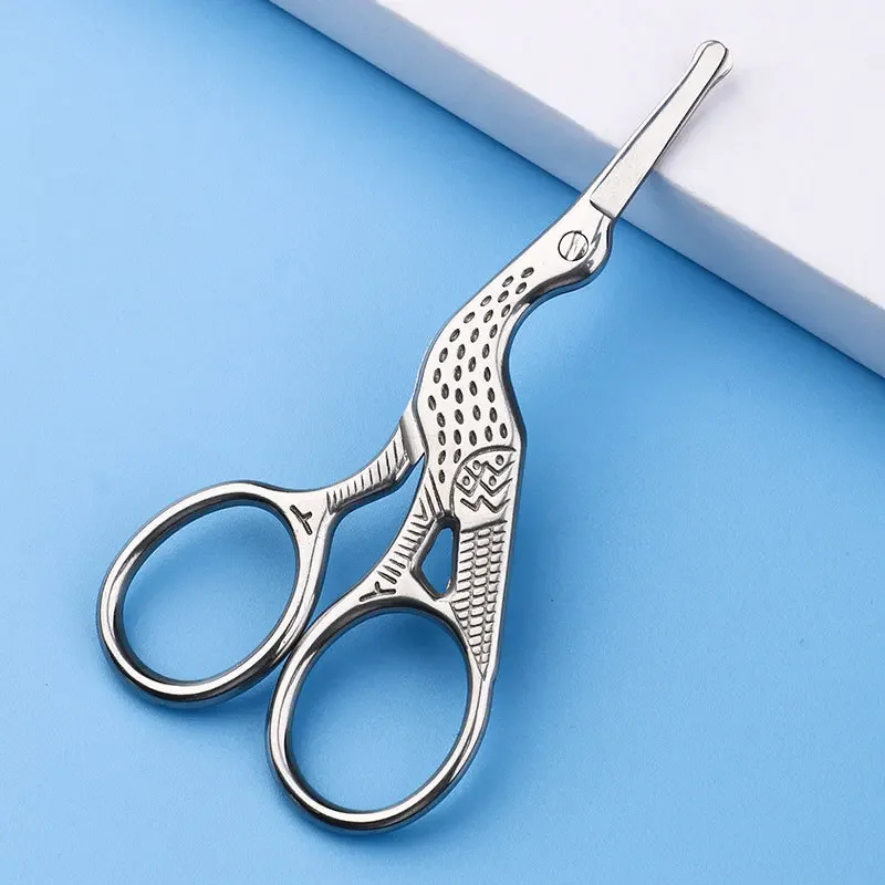 

Professional Stainless Steel Stork Scissors for Men - Nose And Facial Hair Trimming Tool Eyebrow Grooming Scissors Beauty Tool ﻿