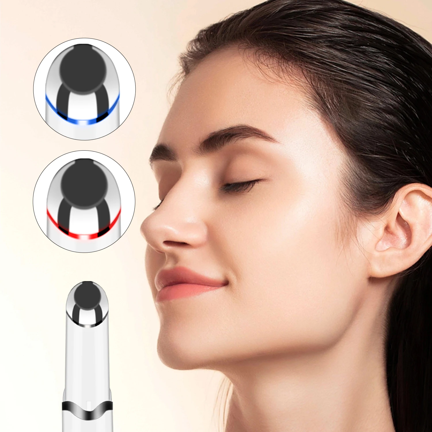 Mini ems Augenhaut feste Straffung maschine Ionen wärme Auge Gesichts lifting Massage gerät Anti-Falten führte Photonen verjüngung Beauty Pen